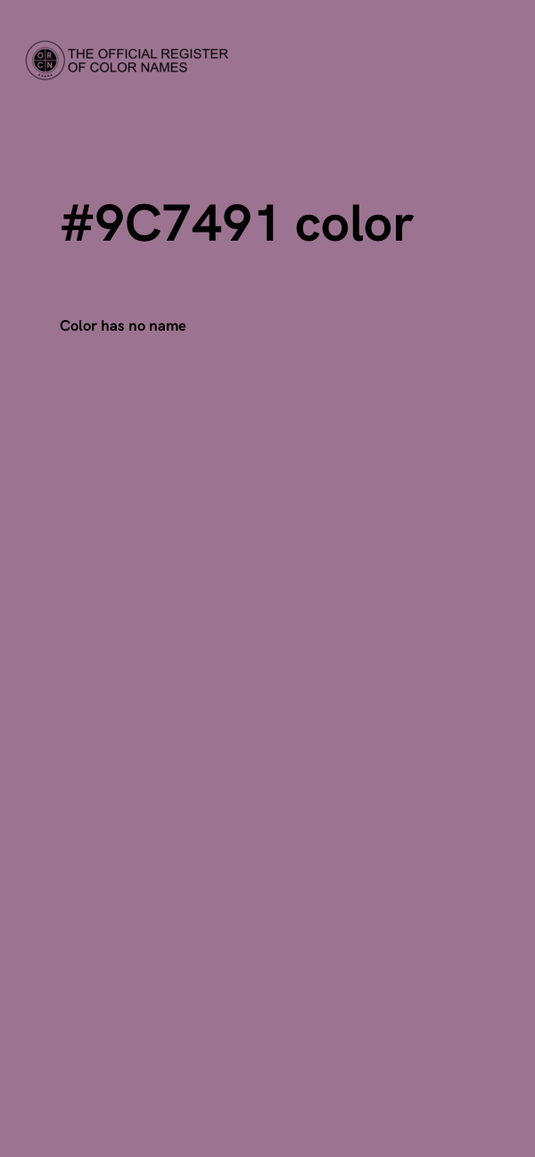 #9C7491 color image
