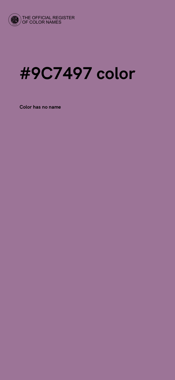 #9C7497 color image