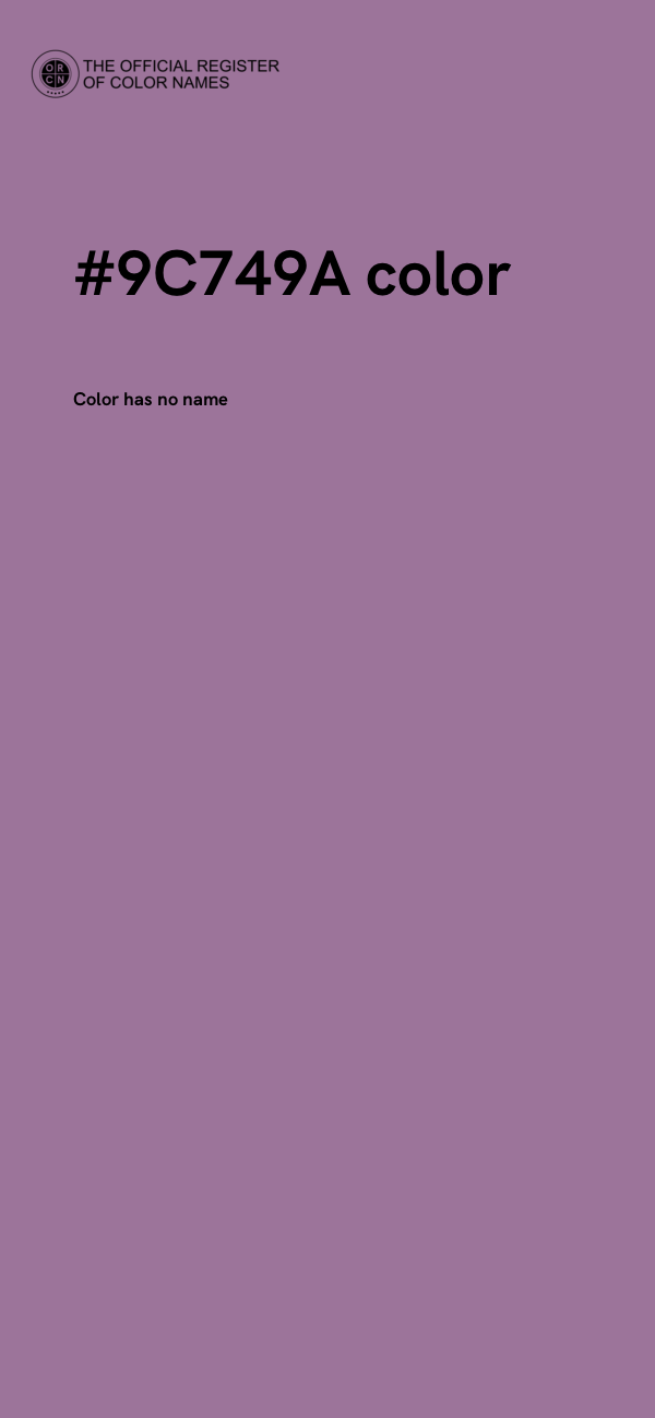 #9C749A color image