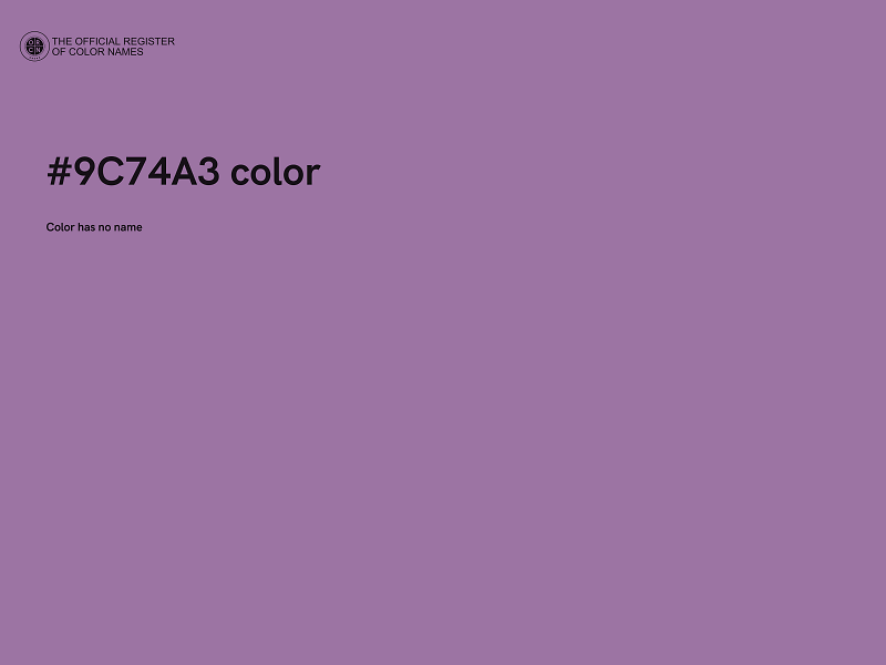 #9C74A3 color image