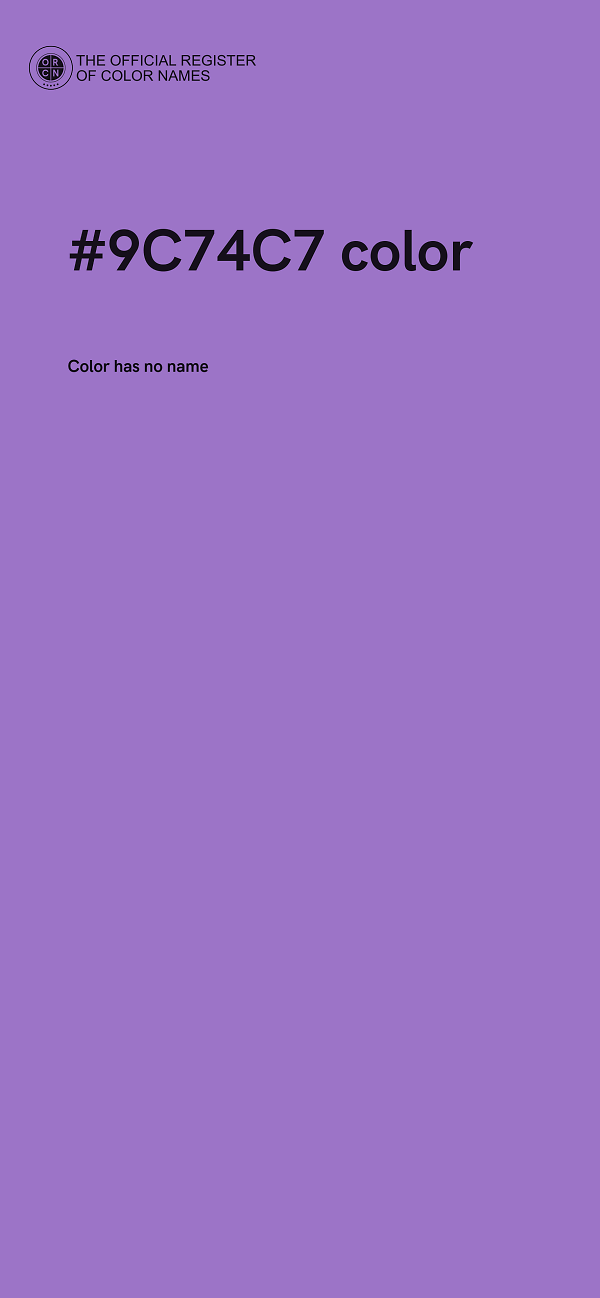 #9C74C7 color image