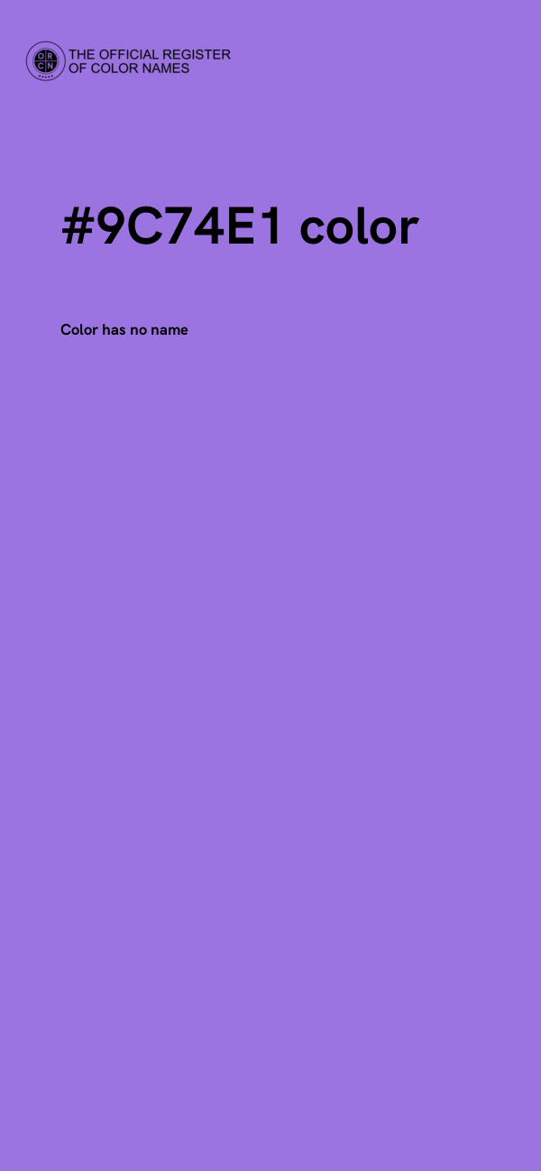 #9C74E1 color image