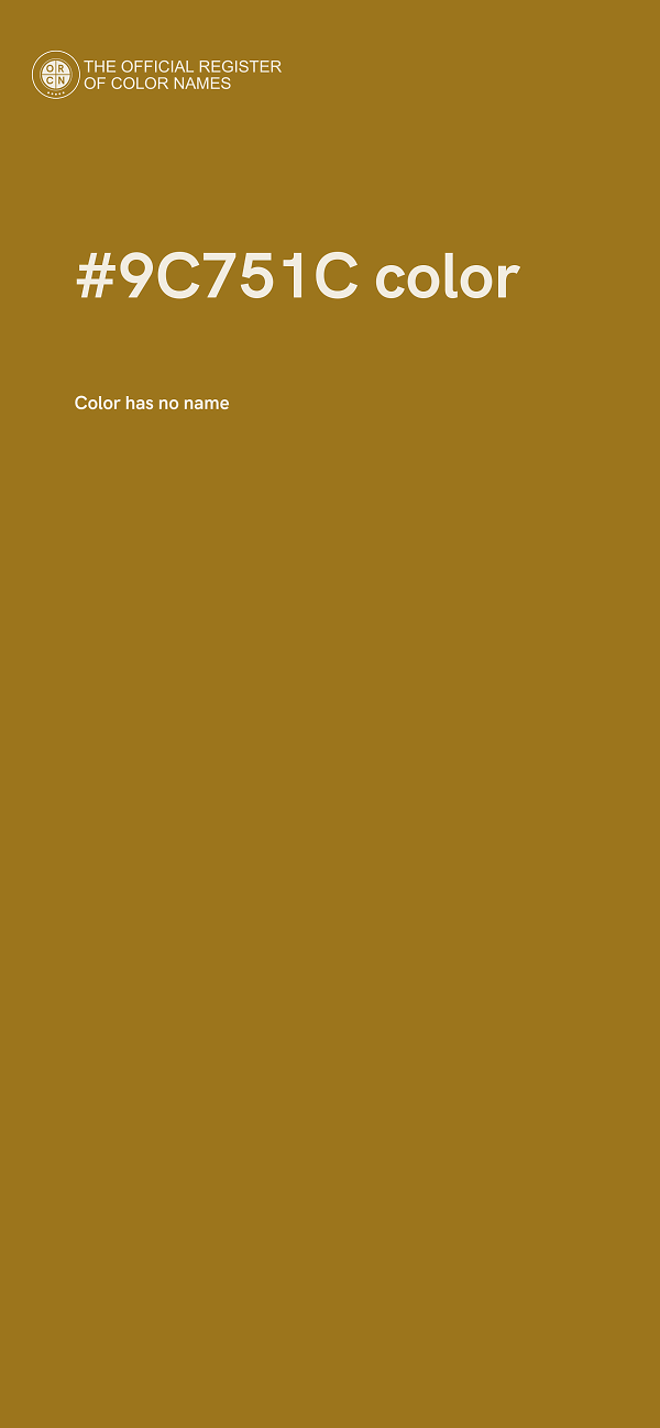 #9C751C color image