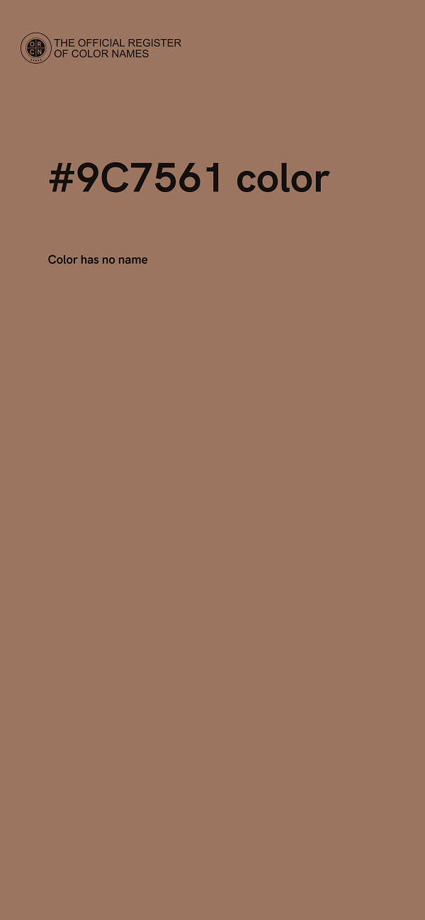 #9C7561 color image