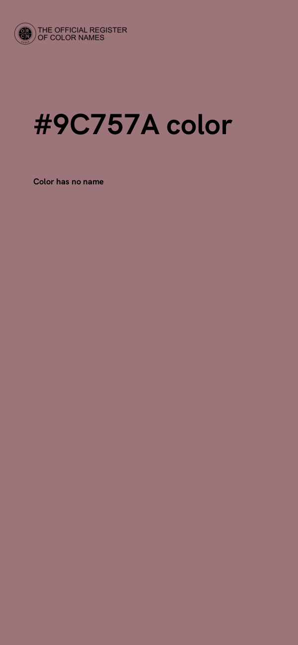#9C757A color image