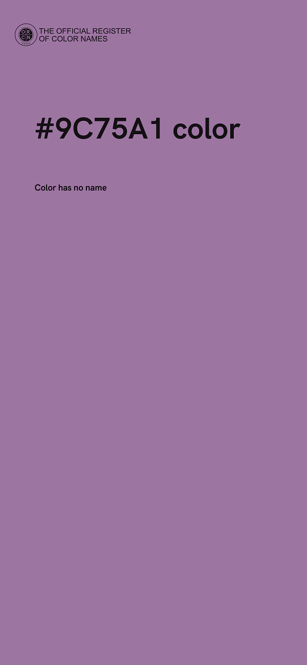 #9C75A1 color image