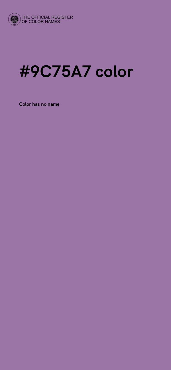 #9C75A7 color image