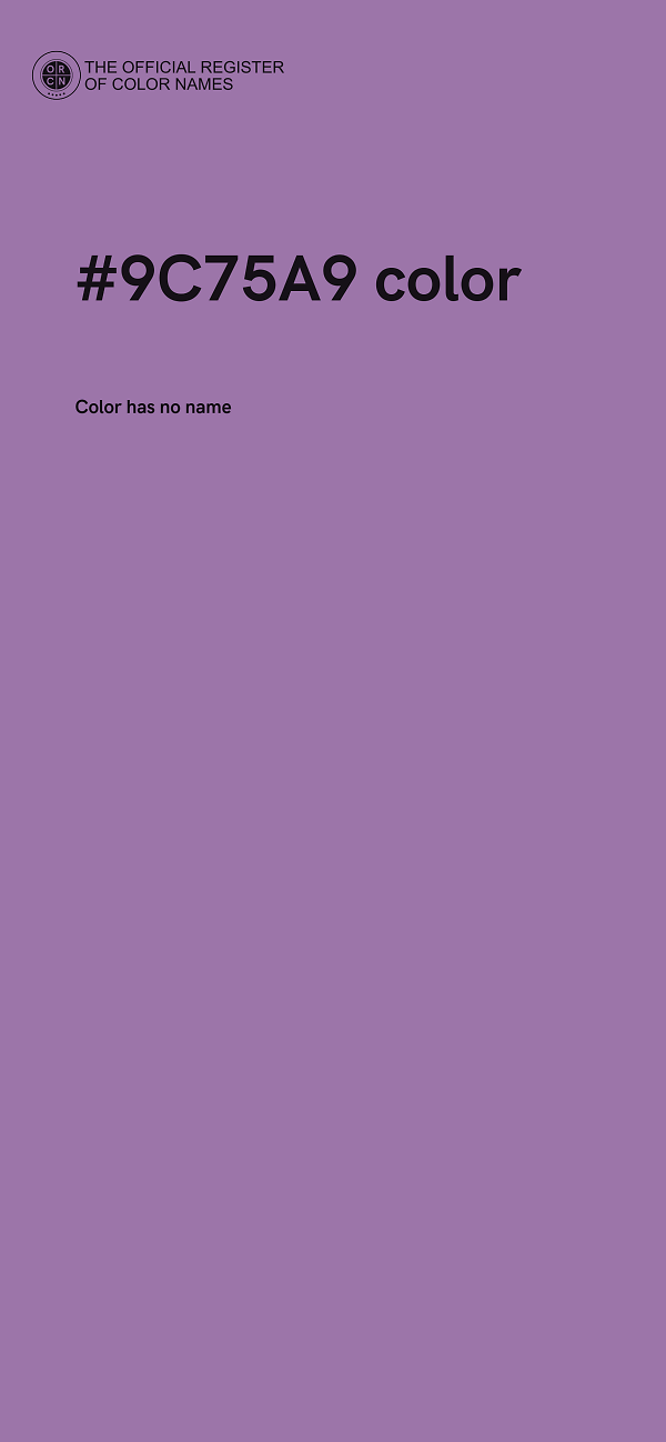 #9C75A9 color image