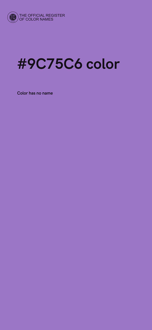#9C75C6 color image