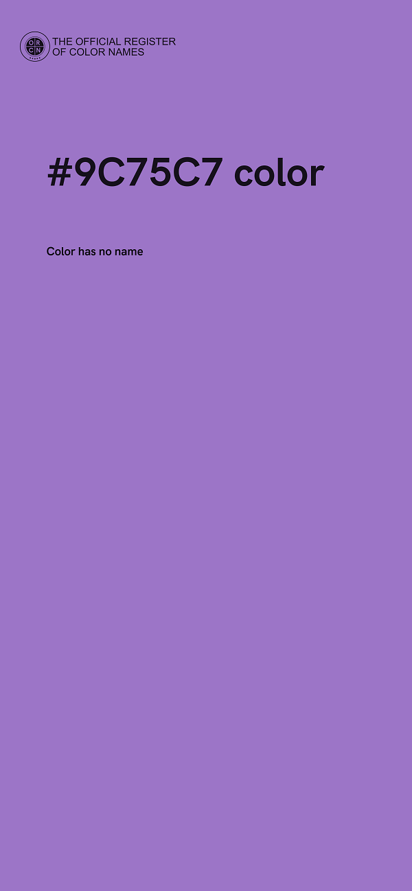 #9C75C7 color image