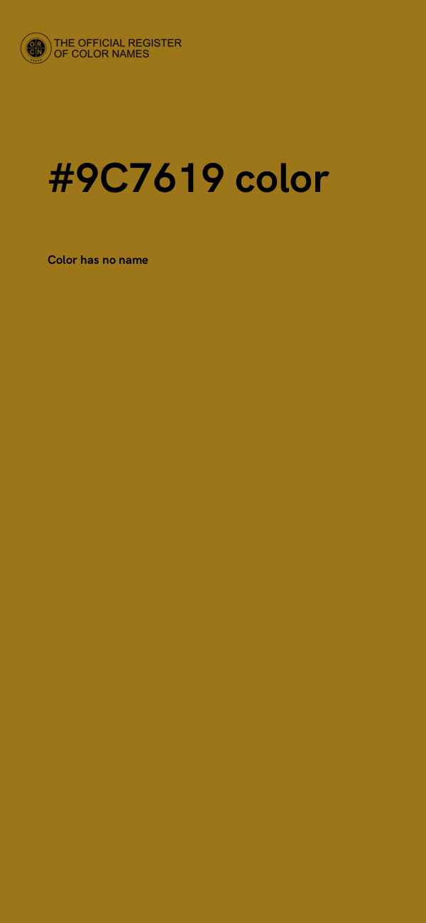 #9C7619 color image