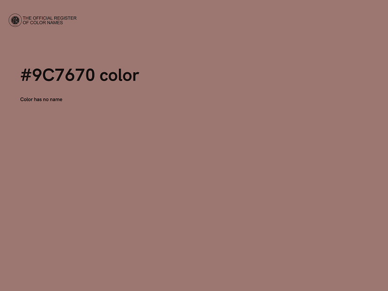 #9C7670 color image