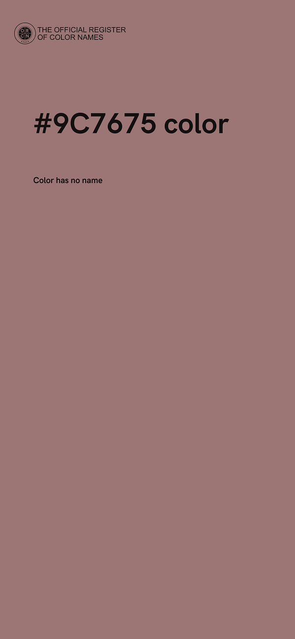 #9C7675 color image