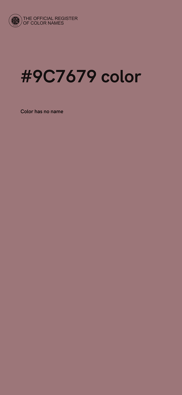 #9C7679 color image