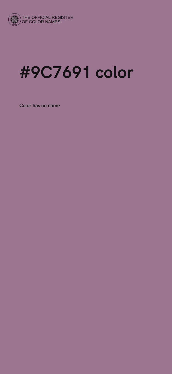 #9C7691 color image