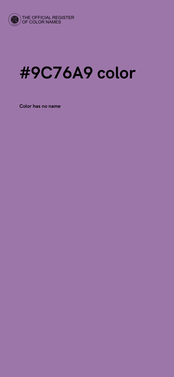 #9C76A9 color image
