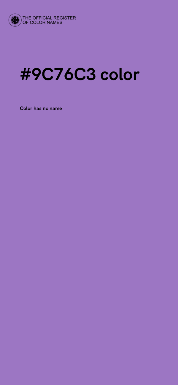#9C76C3 color image