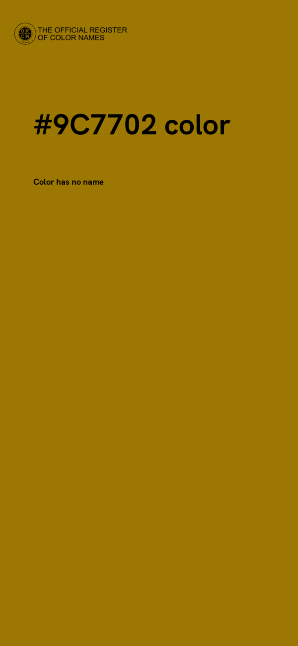 #9C7702 color image