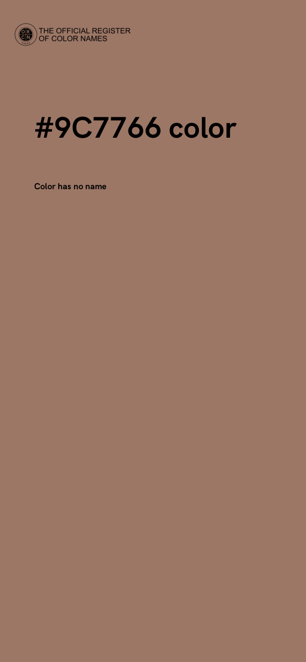 #9C7766 color image