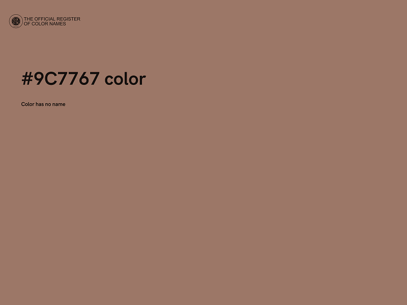 #9C7767 color image