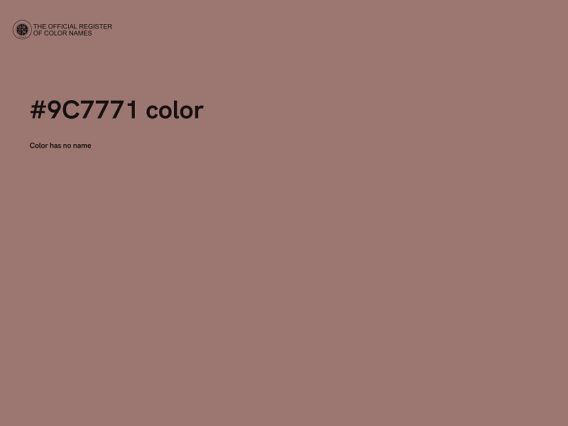 #9C7771 color image