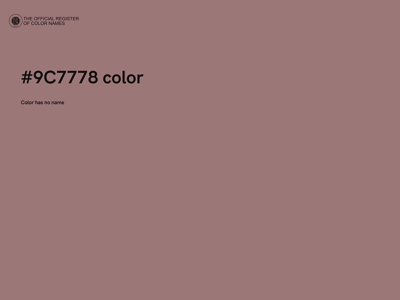 #9C7778 color image