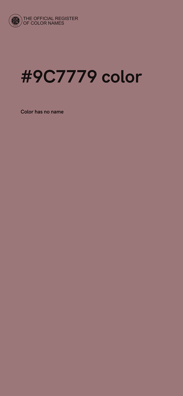 #9C7779 color image