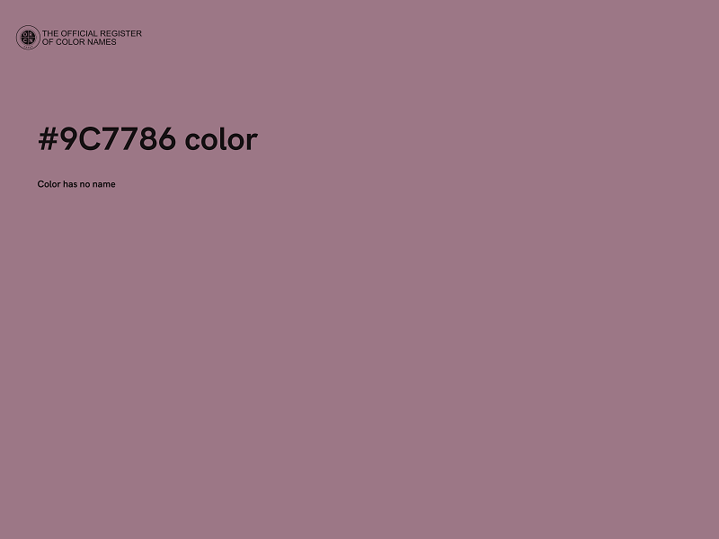 #9C7786 color image