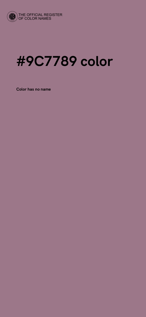 #9C7789 color image