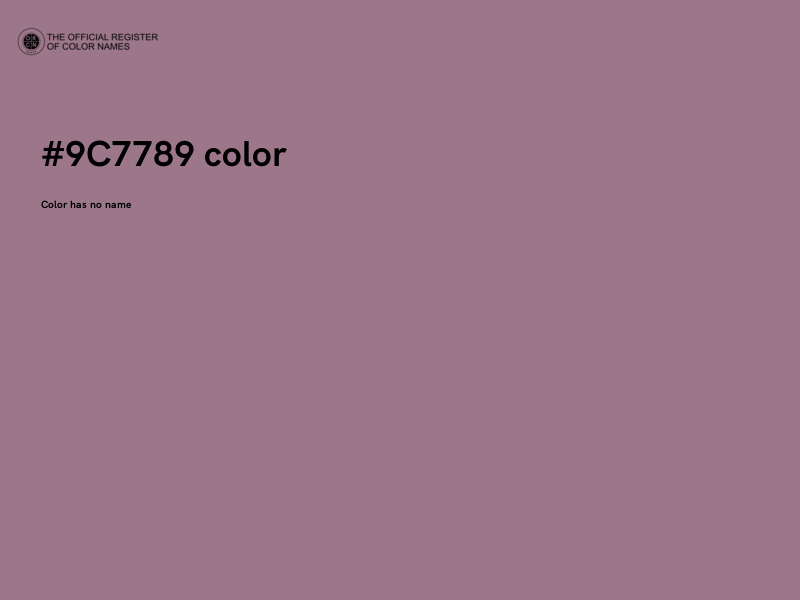#9C7789 color image