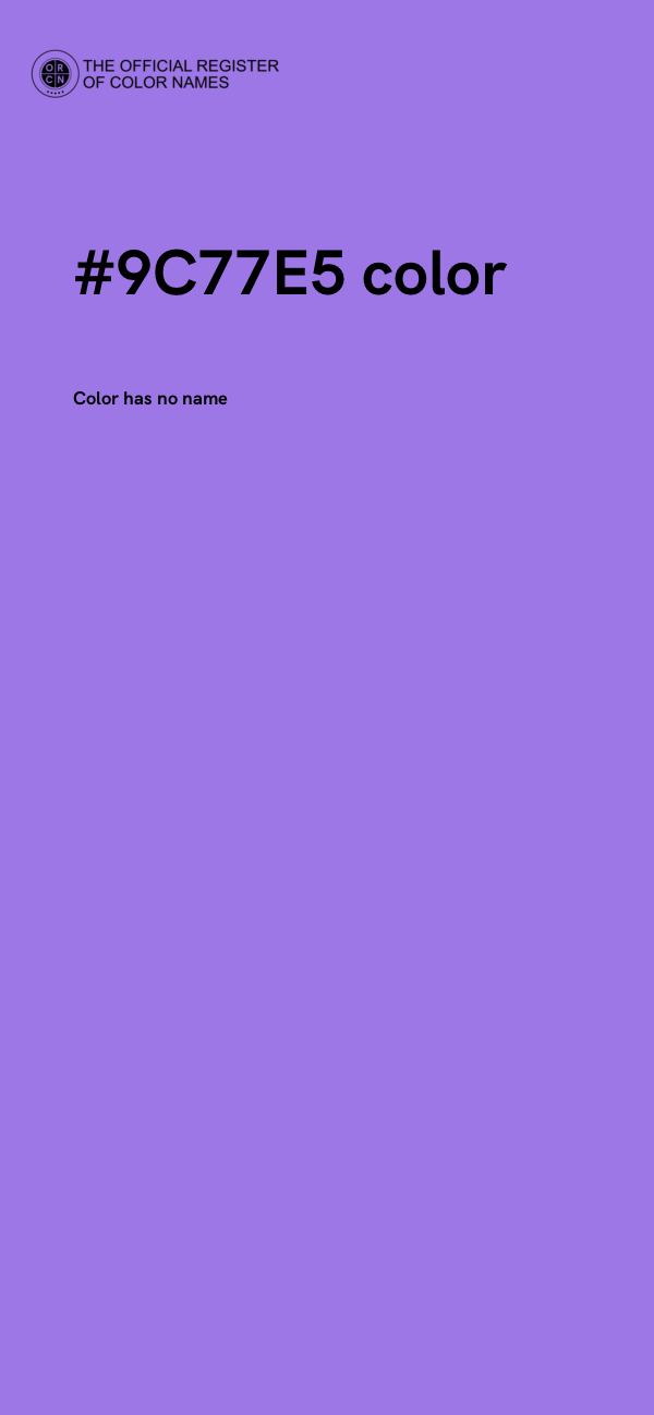 #9C77E5 color image