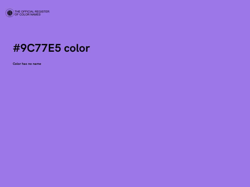 #9C77E5 color image