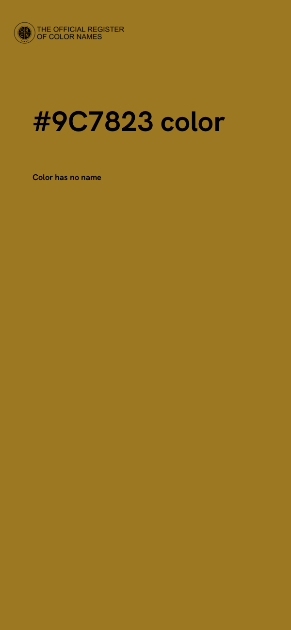 #9C7823 color image