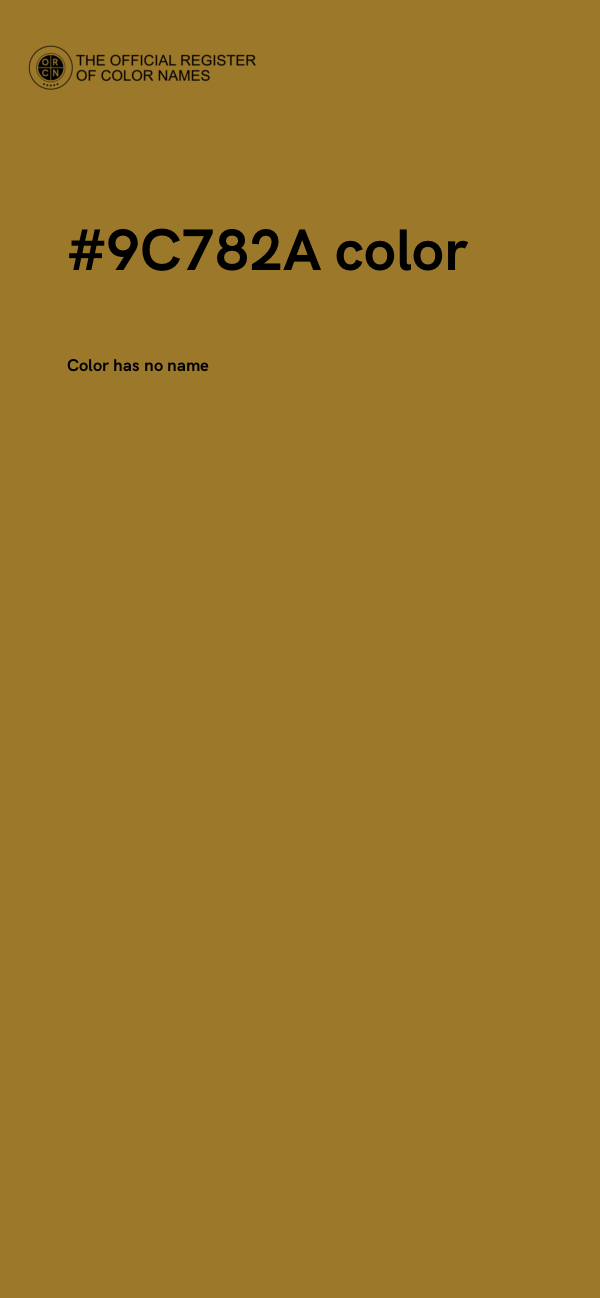 #9C782A color image