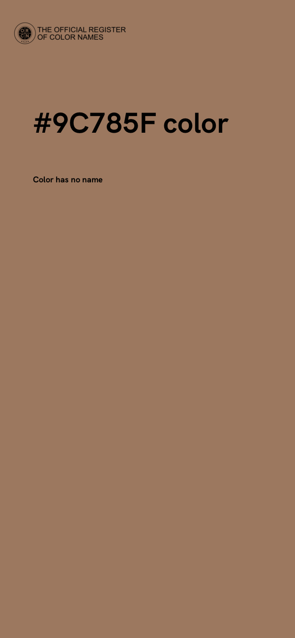 #9C785F color image