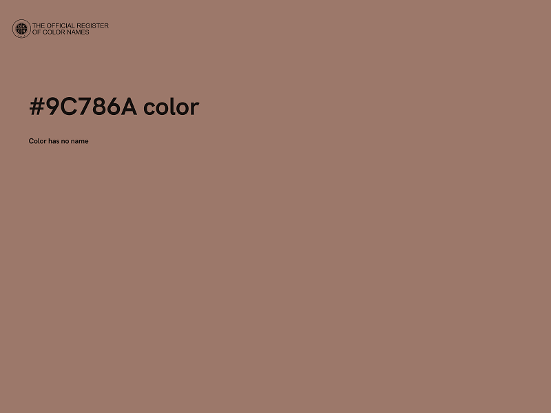 #9C786A color image