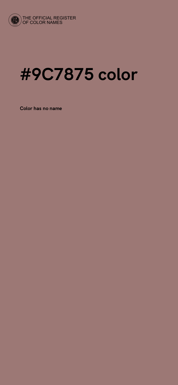 #9C7875 color image