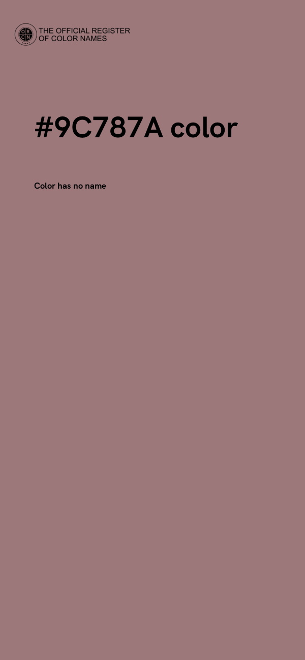 #9C787A color image