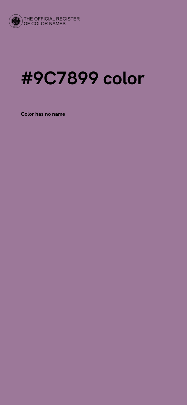 #9C7899 color image