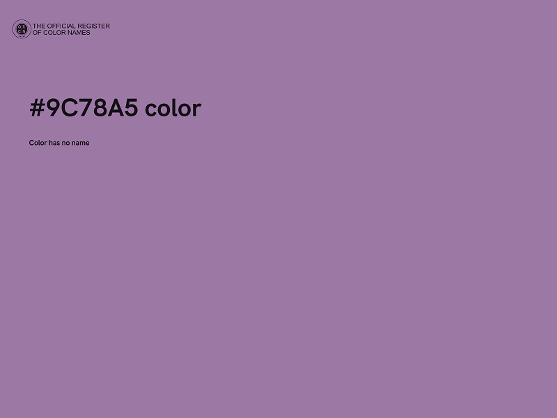 #9C78A5 color image