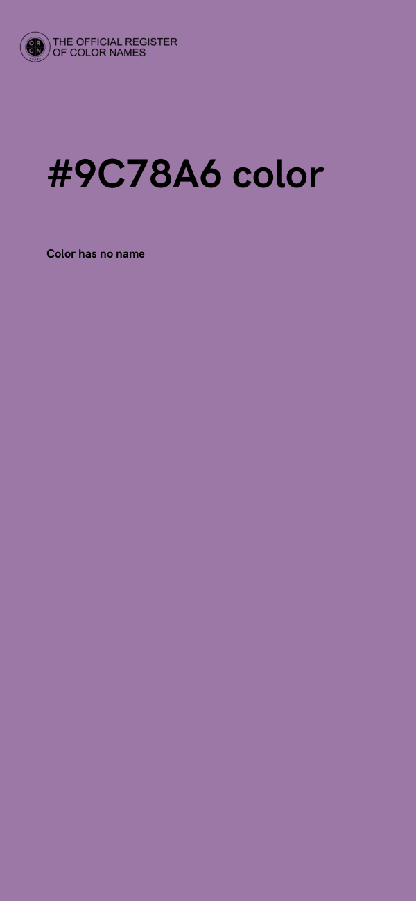 #9C78A6 color image