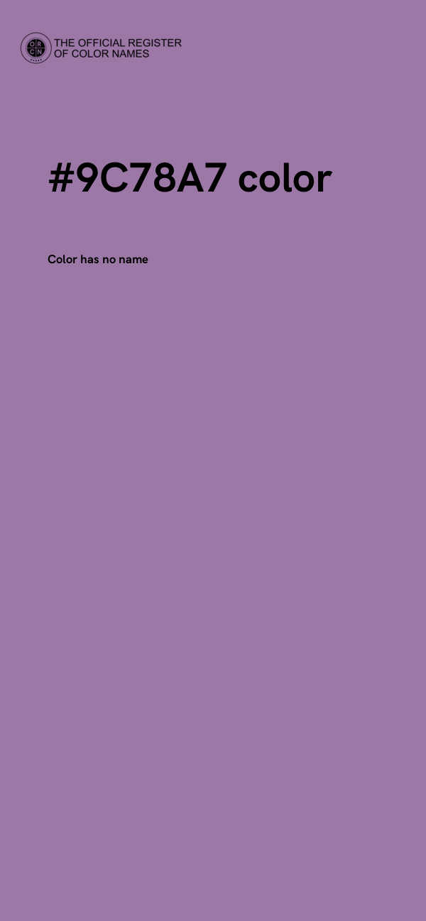 #9C78A7 color image
