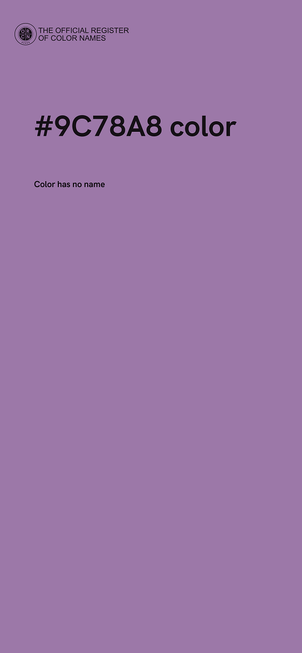 #9C78A8 color image
