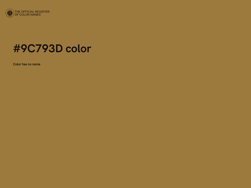 #9C793D color image