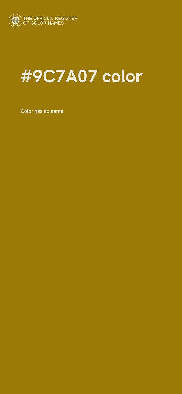 #9C7A07 color image