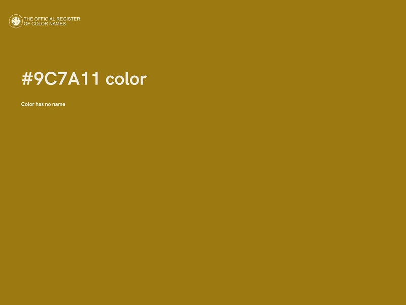 #9C7A11 color image