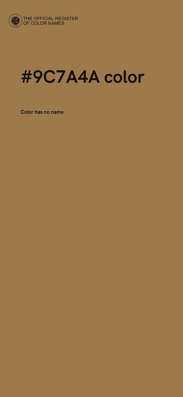 #9C7A4A color image