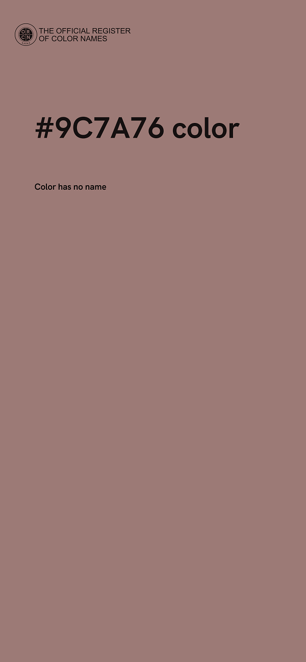 #9C7A76 color image