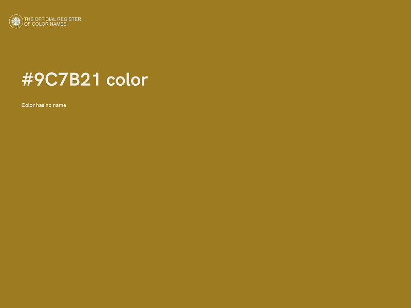 #9C7B21 color image