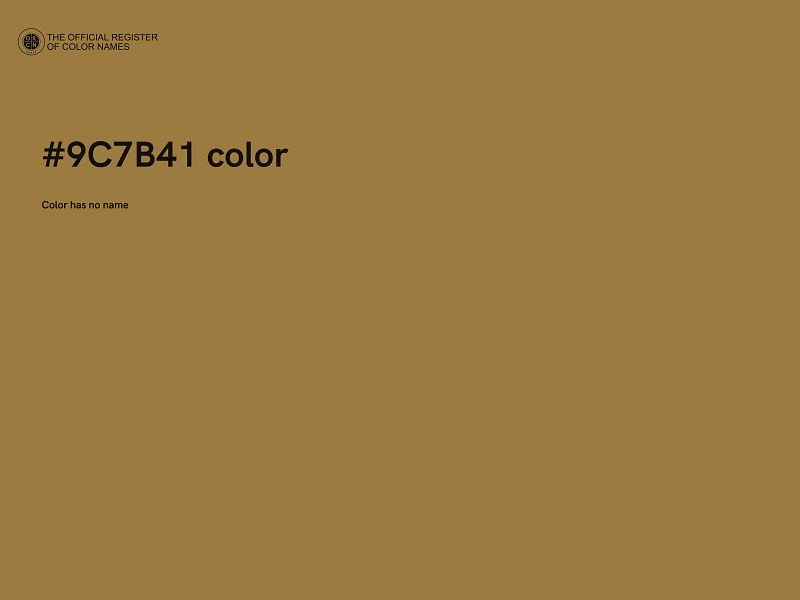 #9C7B41 color image